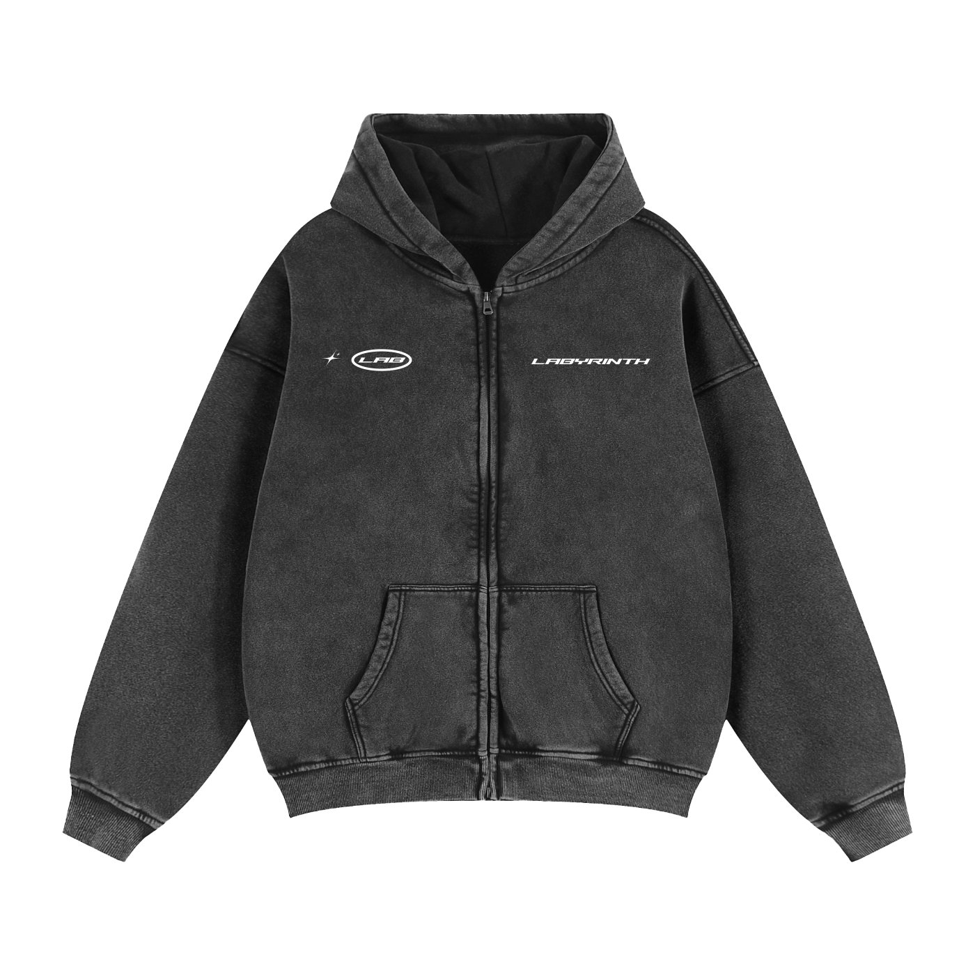 LAB Zip Through Hoodie