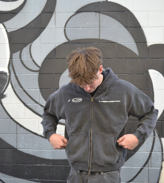 LAB Zip Through Hoodie